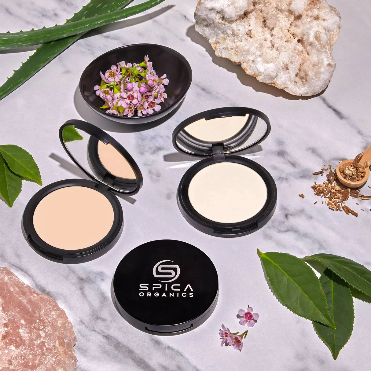 Perfecting Prep and Set Pressed Powder - Spica Organics MAKEUP 36.95