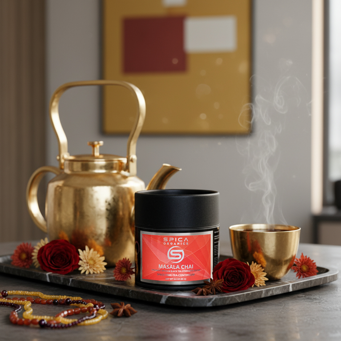 ORGANIC MASALA CHAI - 100% USDA Certified Organic Black Tea with Traditional Indian Spices - Spica Organics