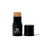 Black cosmetic stick with cork cap on a white background, branded 'Spica Organics'.