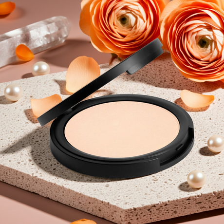 SPICA ORGANICS setting powder showing velvety texture and 70% certified organic ingredients